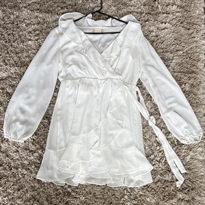 Altar'd State Cream and Brown Dress